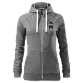 Da Oid Sinzer Bulldog Sweatshirt Zip Hoody Damen Grau Meliert Kreut Front